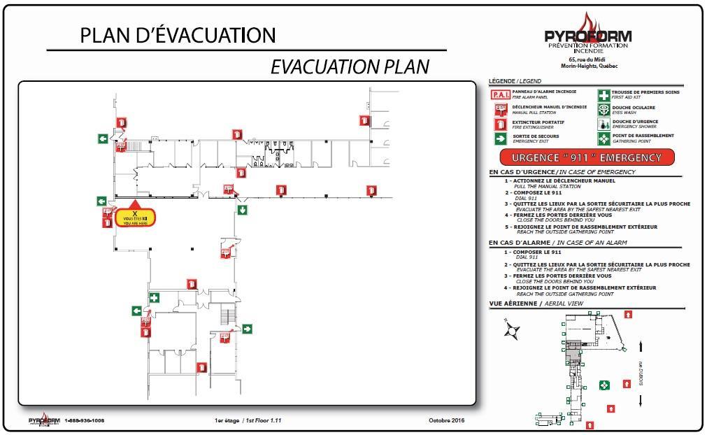Mise en place de plan d'évacuation Montréal